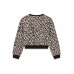 GUESS φούτερ μπλούζα midi oversized παιδική J6YQ04K3897-PMMX λεοπάρ